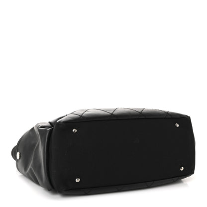 Chanel Coated Canvas Quilted Large Paris Biarritz Tote Black 4 of 10