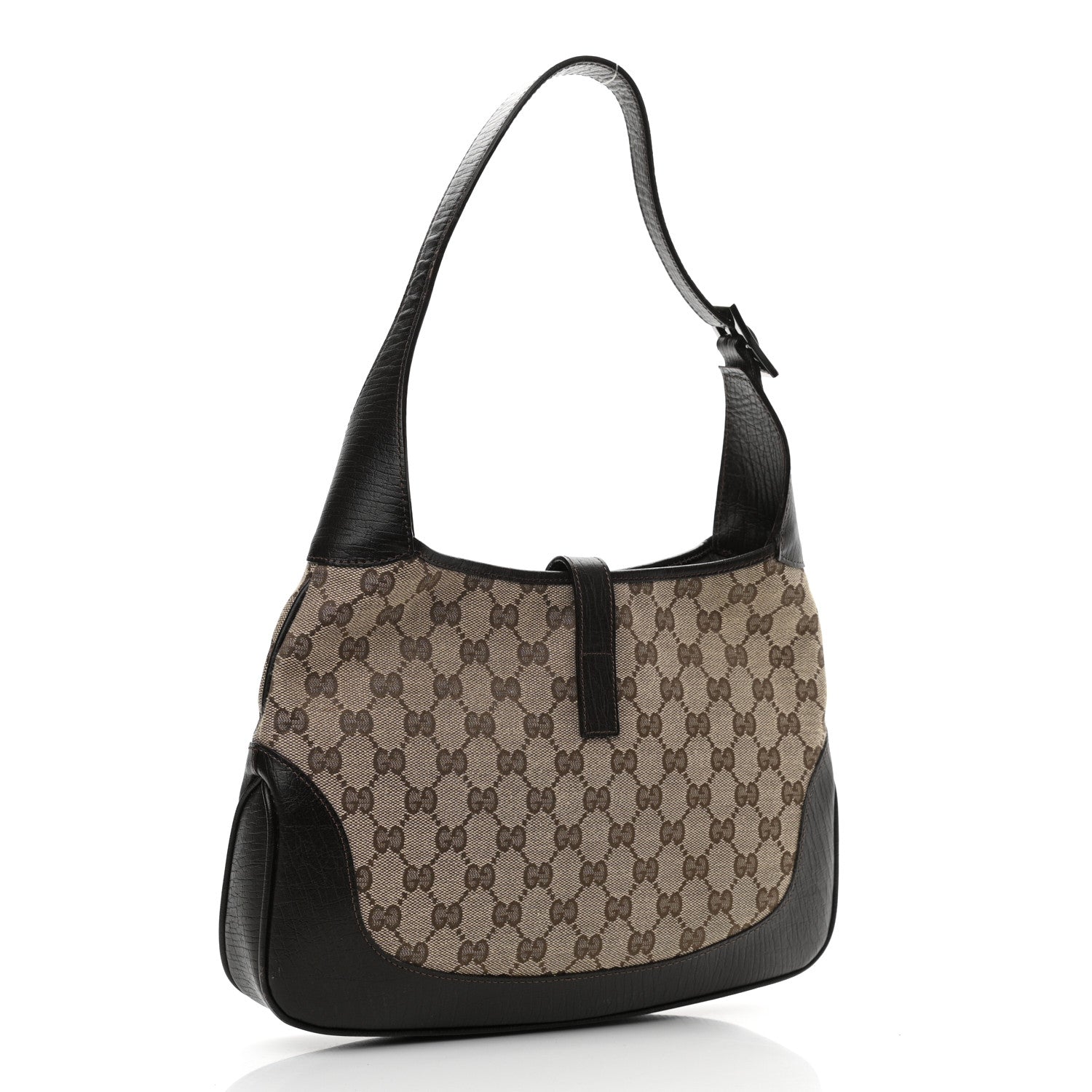 Gucci Monogram Web Jackie O Hobo Dark Brown 2 of 11