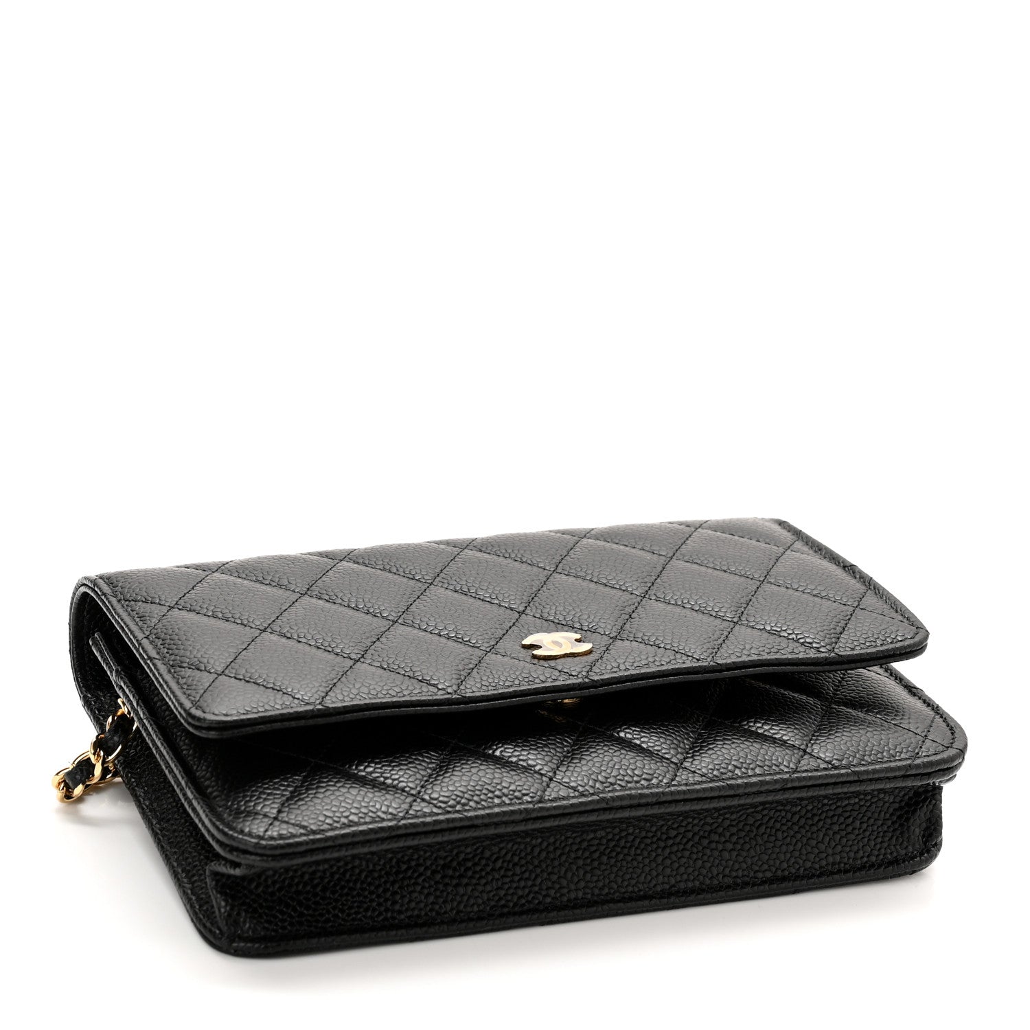 Chanel Caviar Quilted Wallet On Chain WOC Black 4 of 12