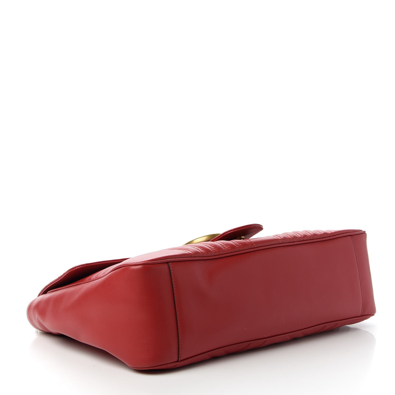 Gucci Calfskin Matelasse Large GG Marmont Shoulder Bag Hibiscus Red 5 of 14