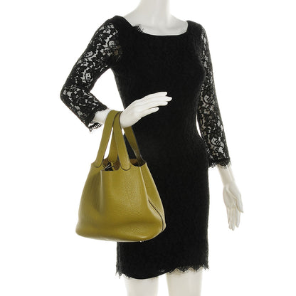 Hermes Taurillon Clemence Picotin 18 PM Vert Anis 2 of 11