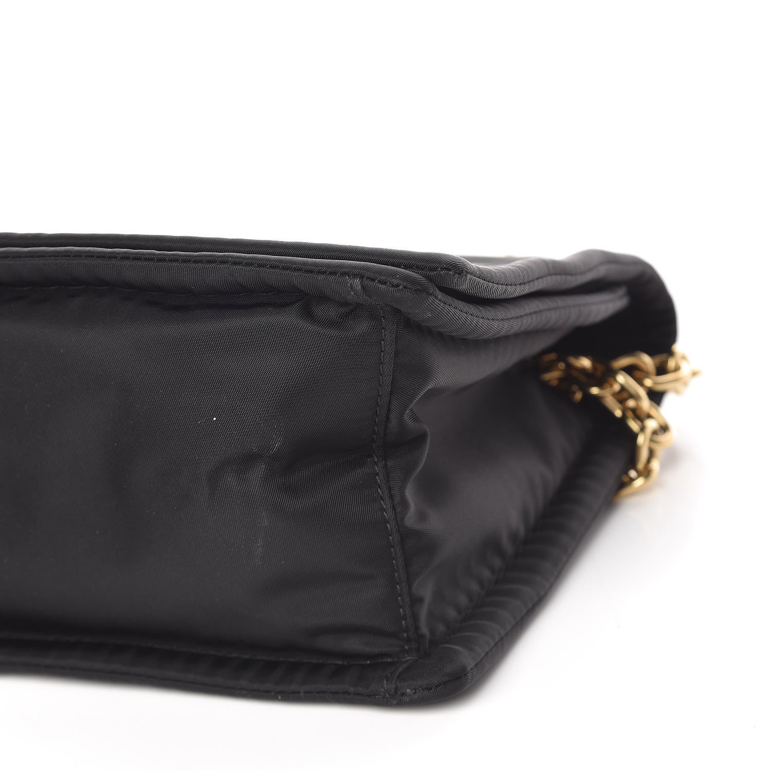 Prada Nylon Tessuto Chain Shoulder Bag Black 6 of 9