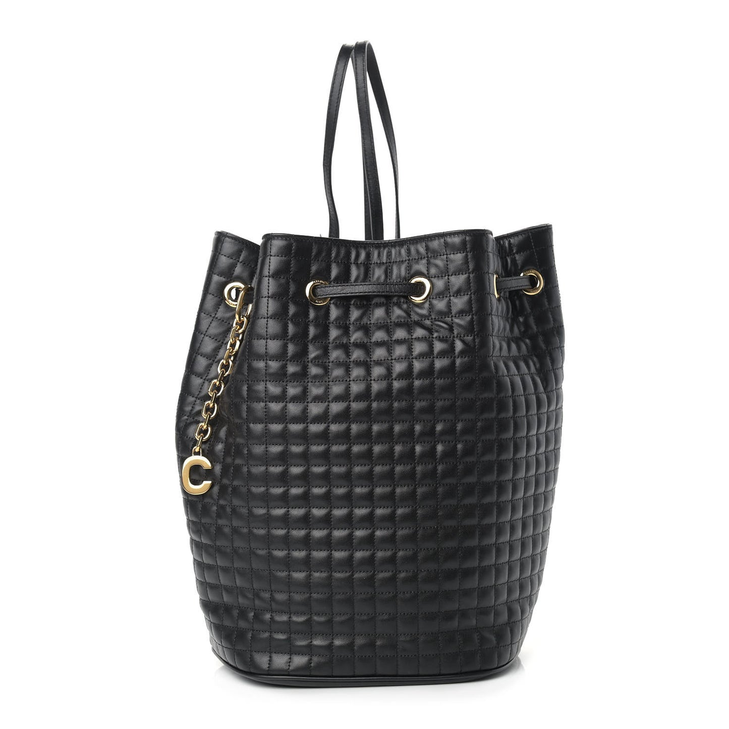 Calfskin Quilted Small C Backpack Black