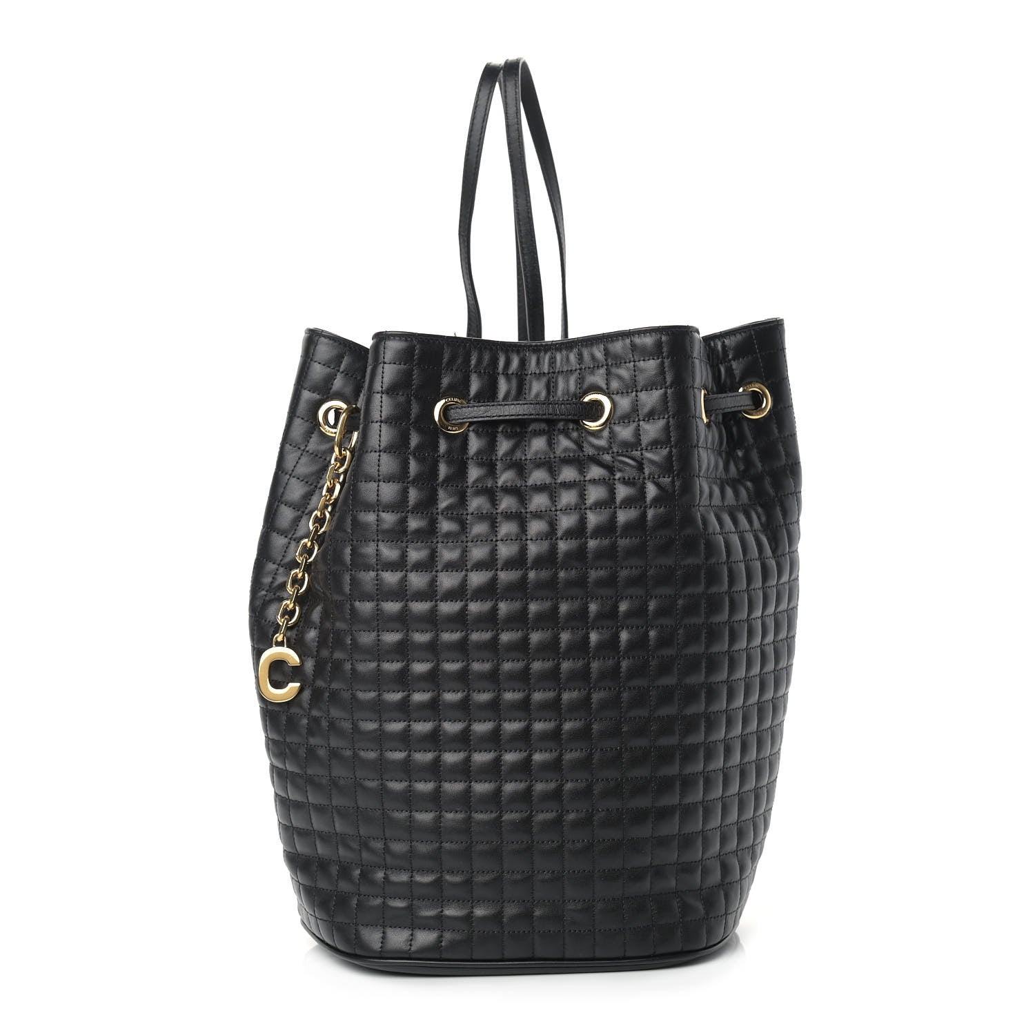 Celine Calfskin Quilted Small C Backpack Black 1 of 12