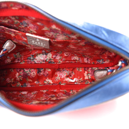Gucci Laminated Nappa Trapuntata Small Zumi Shoulder Bag Rosso Marine Argento 5 of 11