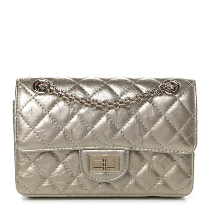 Chanel Metallic Aged Calfskin Quilted 2.55 Reissue Mini Flap Light Gold 1 of 11