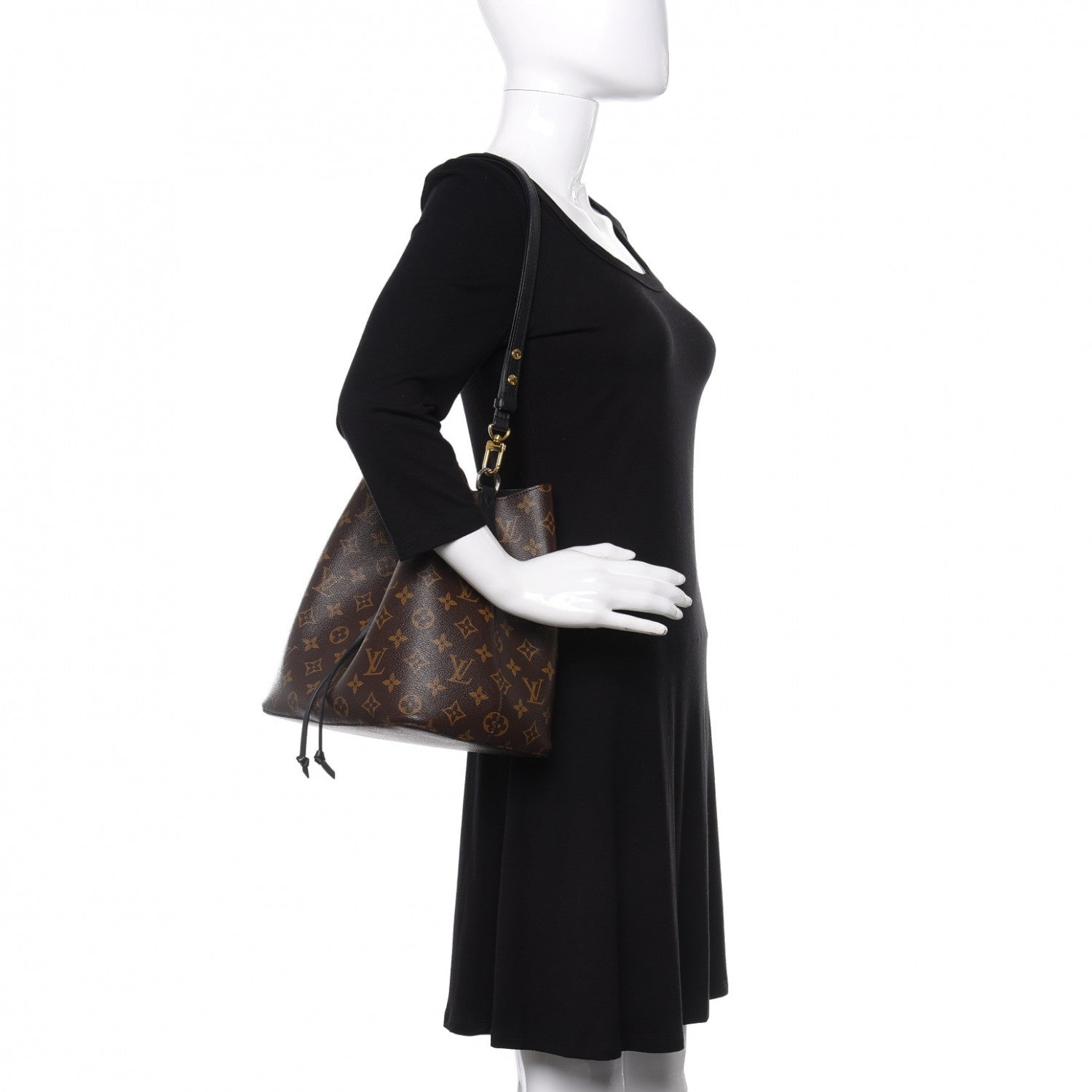 Louis Vuitton Monogram Neonoe MM Black 2 of 9