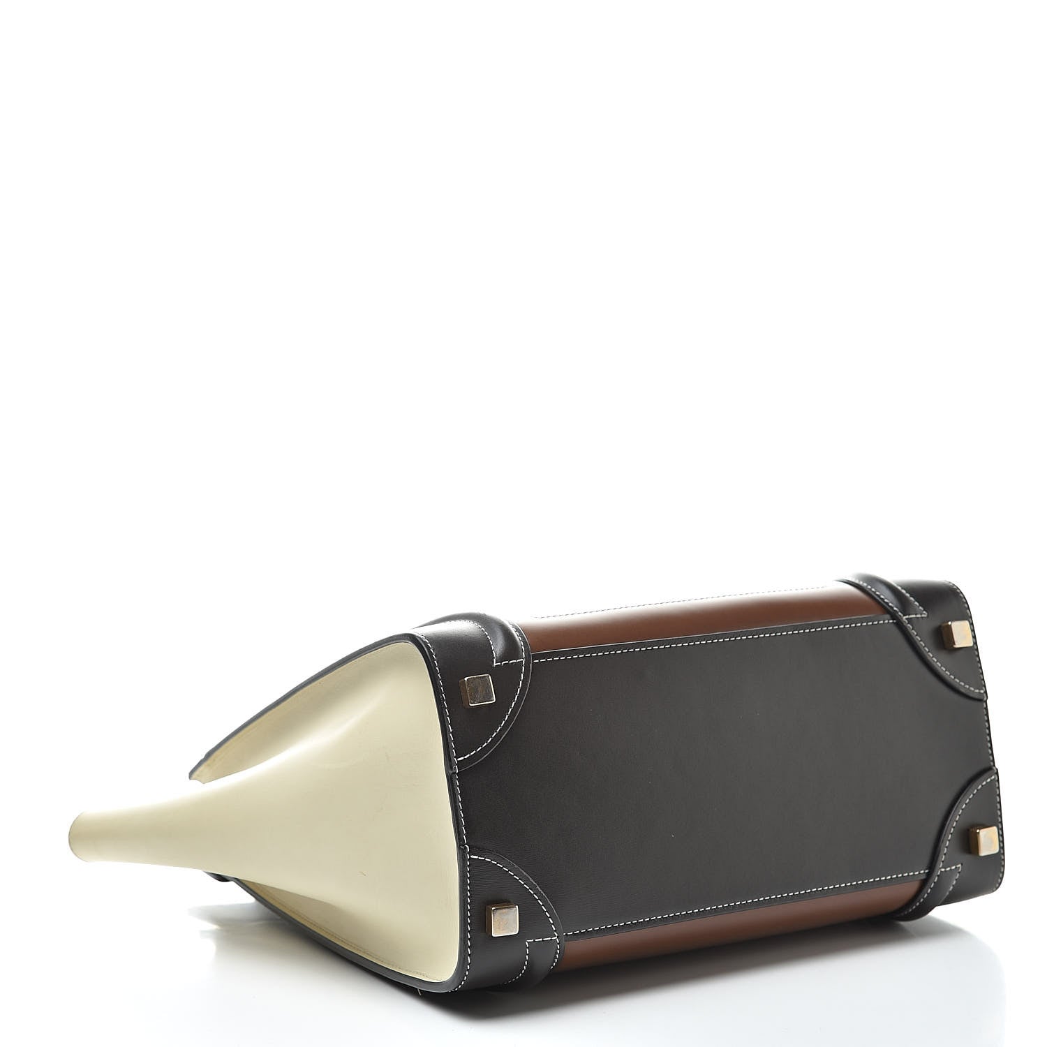 Celine Smooth Calfskin Micro Tri-Color Luggage Chestnut 4 of 13