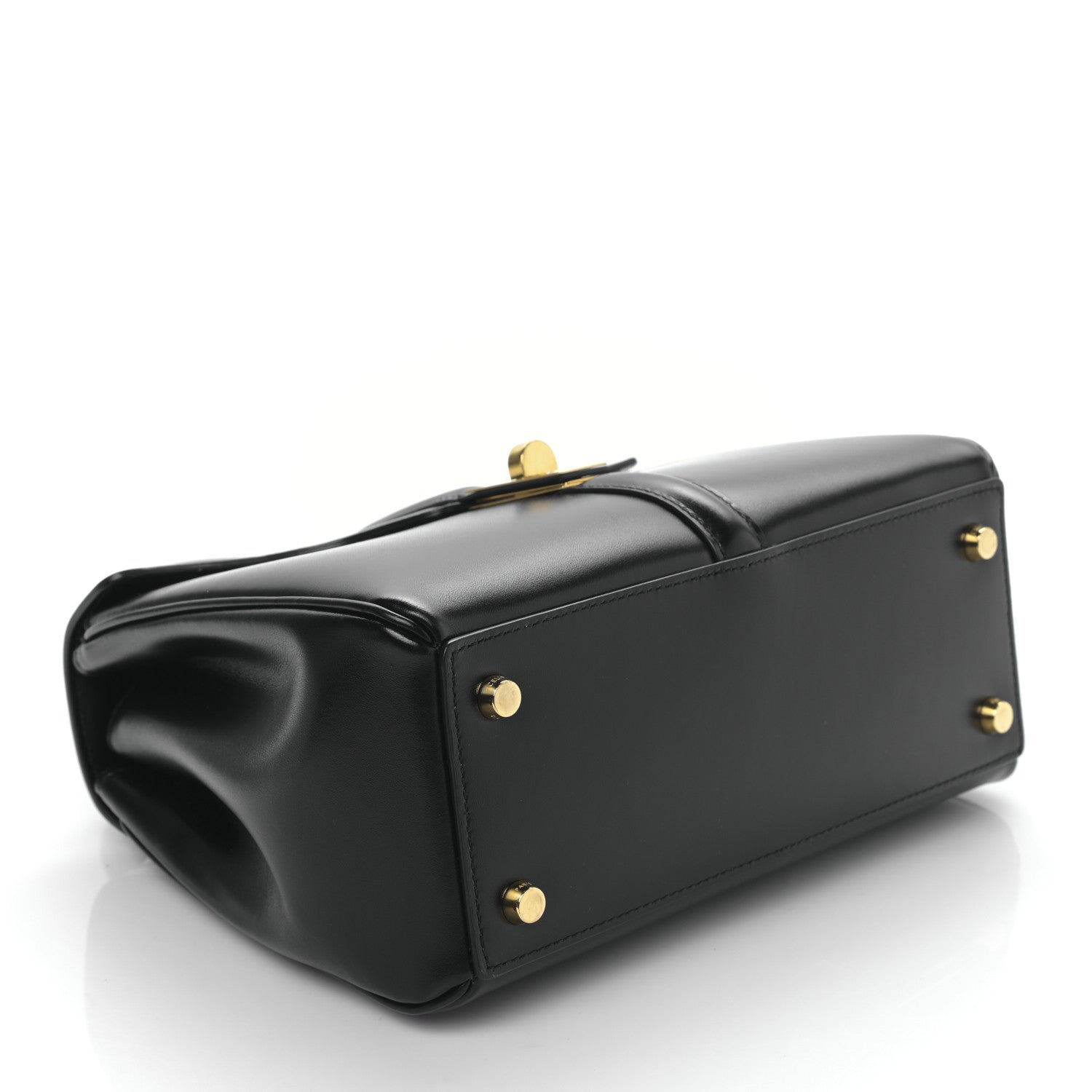 Celine Satinated Calfskin Small 16 Top Handle Bag Black 4 of 10