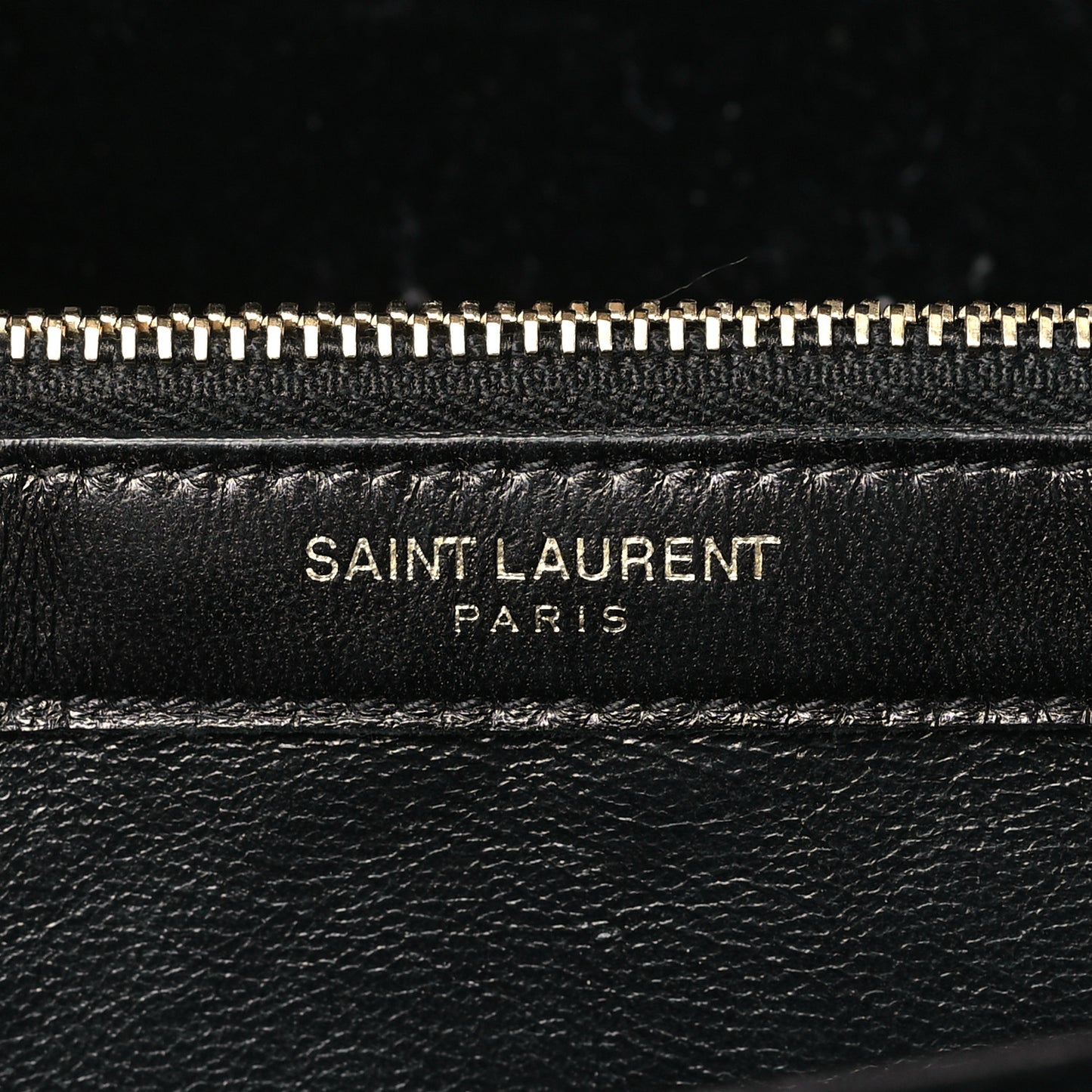 Suede Embroidered Birds Monogram Chain Wallet Black