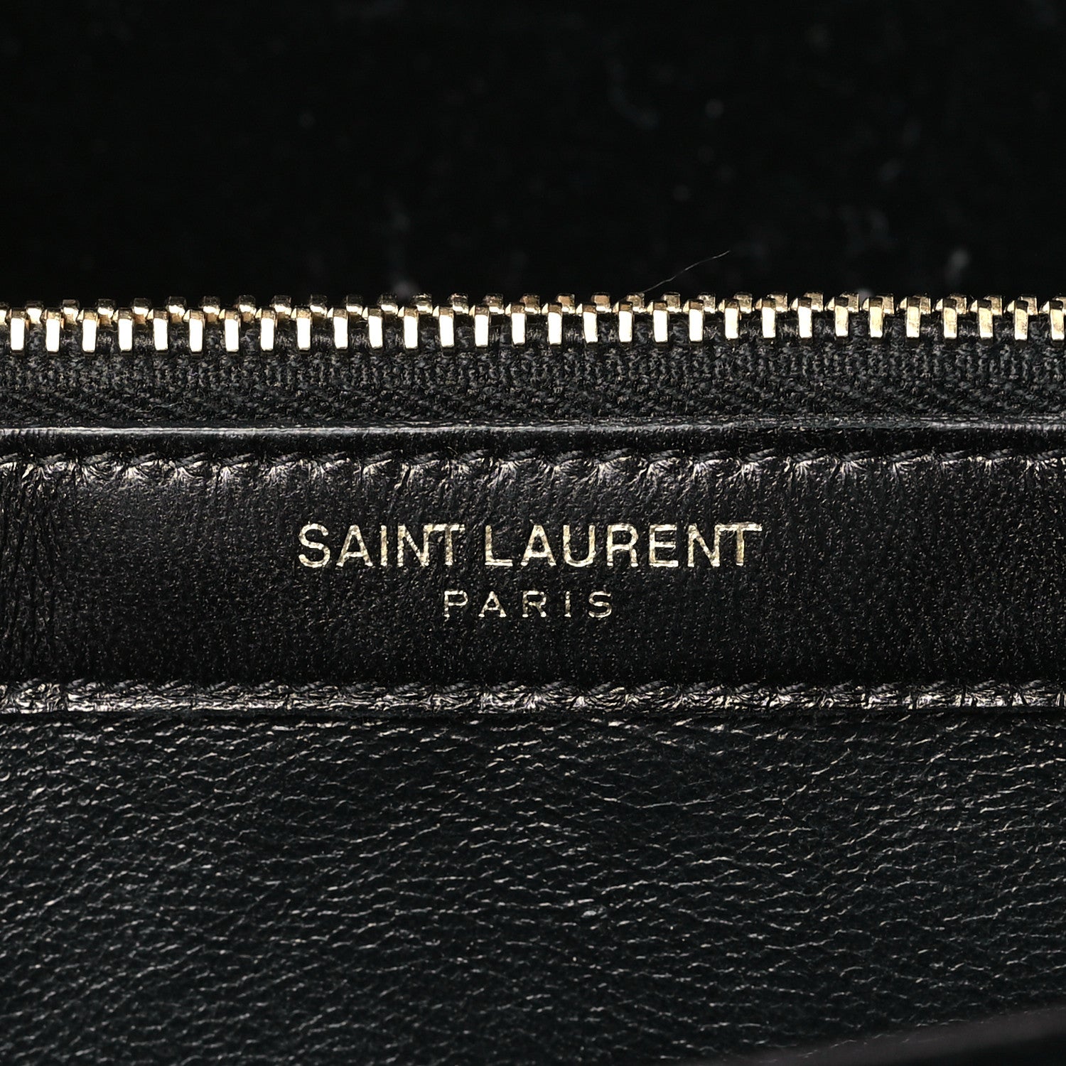 Saint Laurent Suede Embroidered Birds Monogram Chain Wallet Black 6 of 9