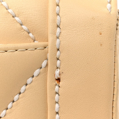 Chanel Calfskin Quilted Wild Stitch Top Handle Flap Beige 12 of 16