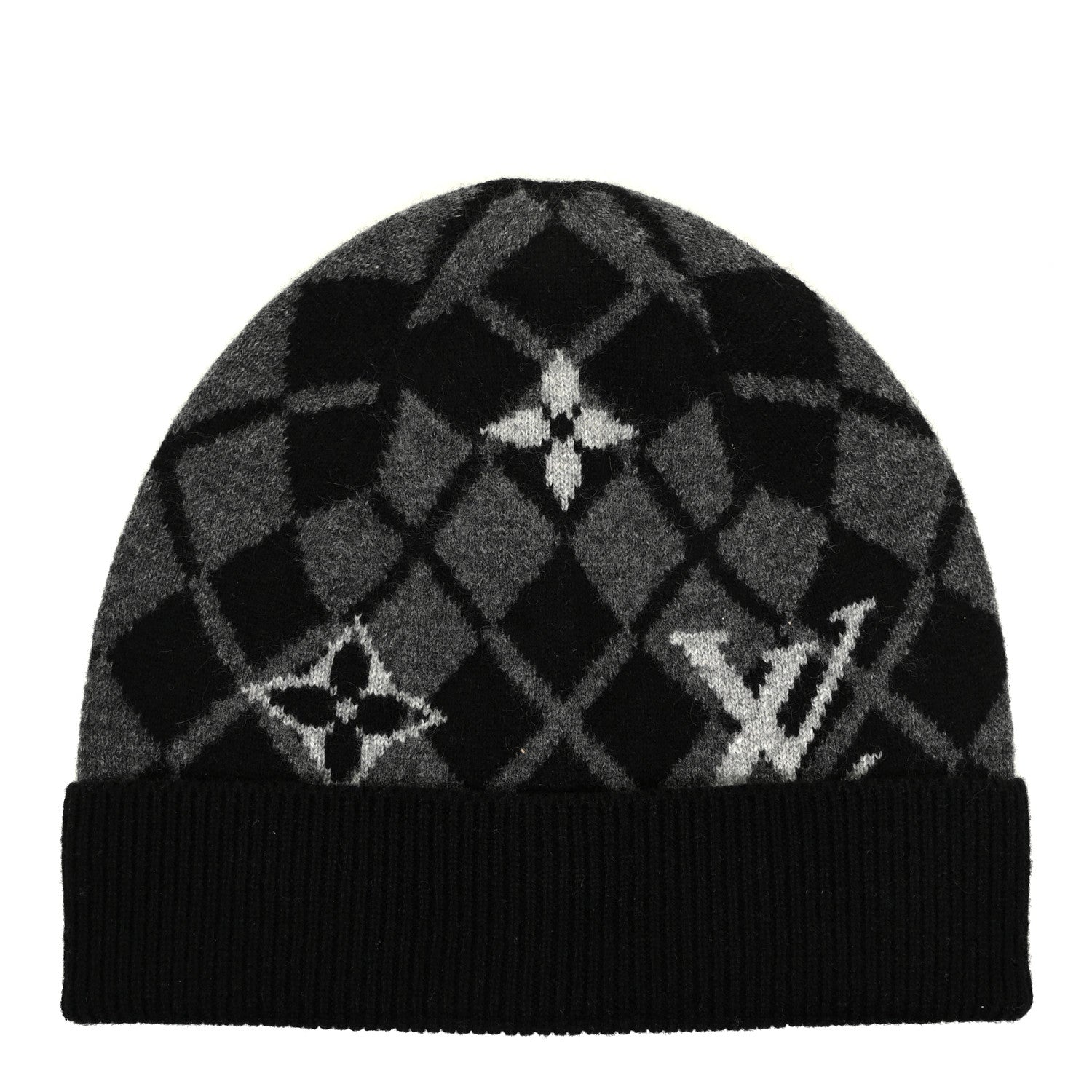 Louis Vuitton Cashmere Bonnet Monogram Mountain Beanie Gris 2 of 4