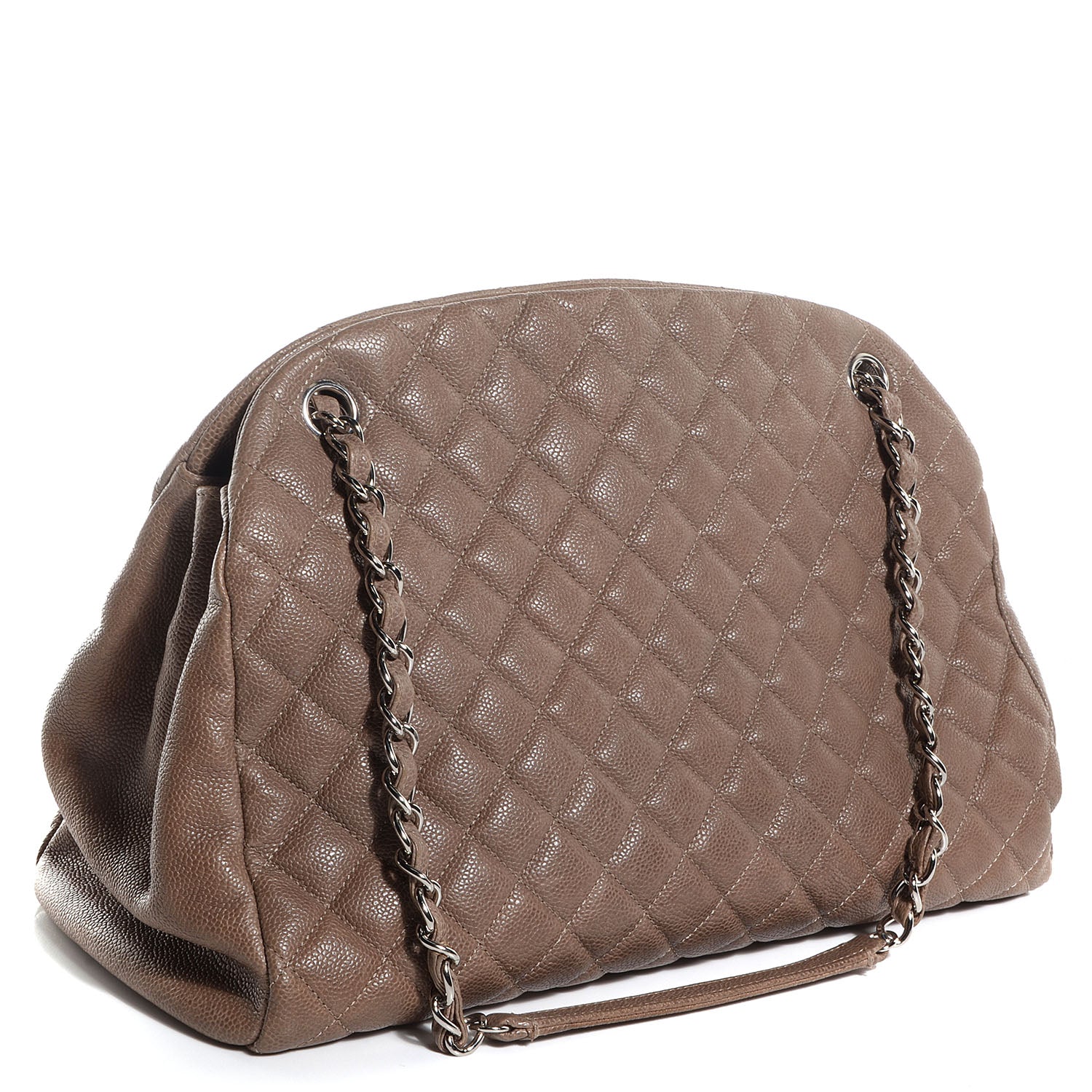 Chanel Caviar Quilted Large Just Mademoiselle Bowling Bag Grey 3 of 7