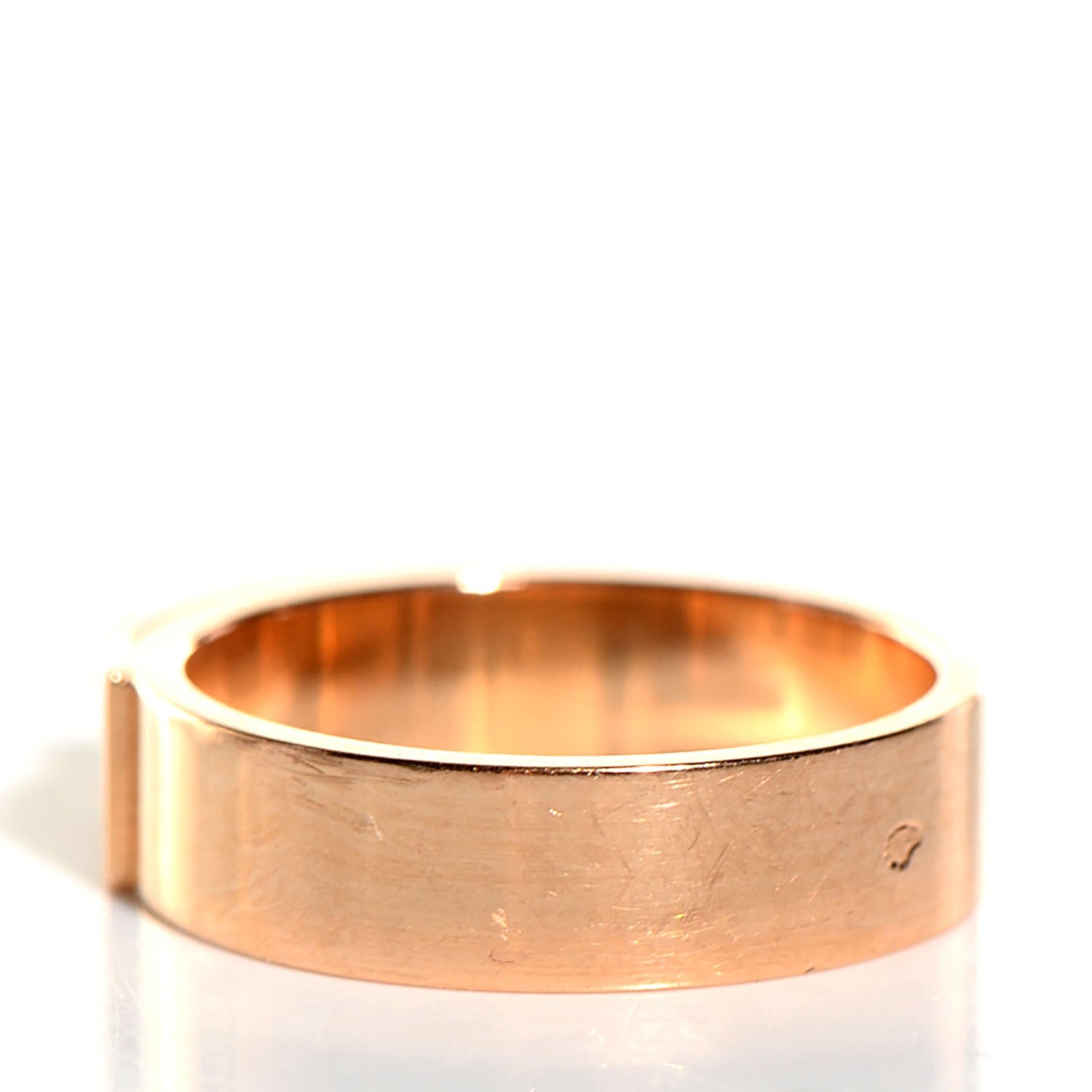Hermes 18K Rose Gold Diamond PM Kelly Ring 51 5.75 4 of 9