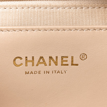 Chanel Shiny Lambskin Quilted Maxi Trendy Pockets Hobo Beige 6 of 11