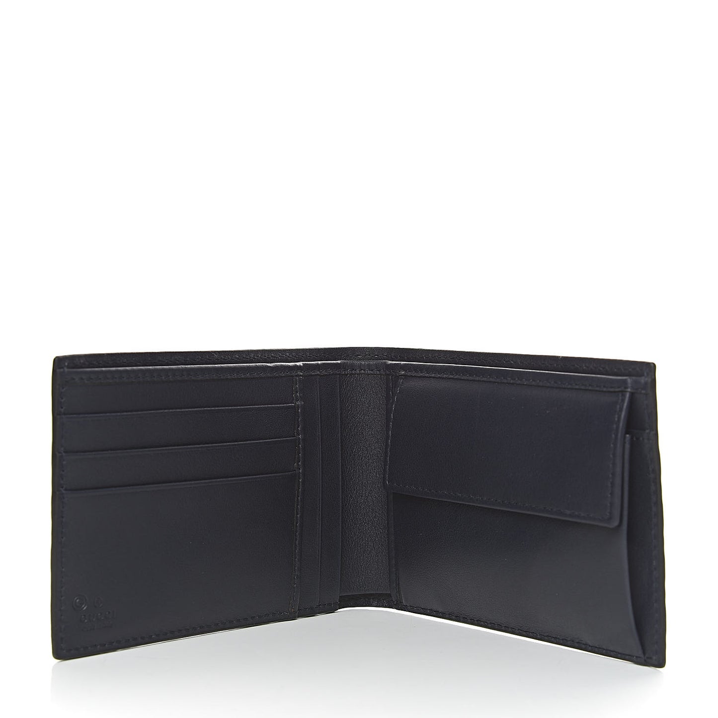 Microguccissima Bi-Fold Wallet Navy Blue