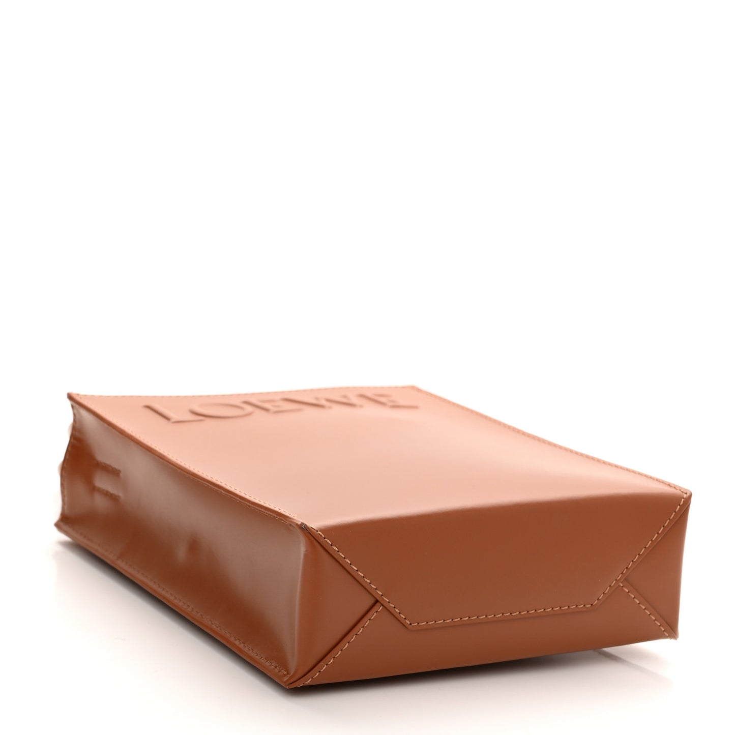 Smooth Calfskin Logo Small A5 Tote Tan