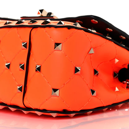 Valentino Garavani Calfskin Micro Rockstud Spike Shoulder Bag Orange 7 of 7