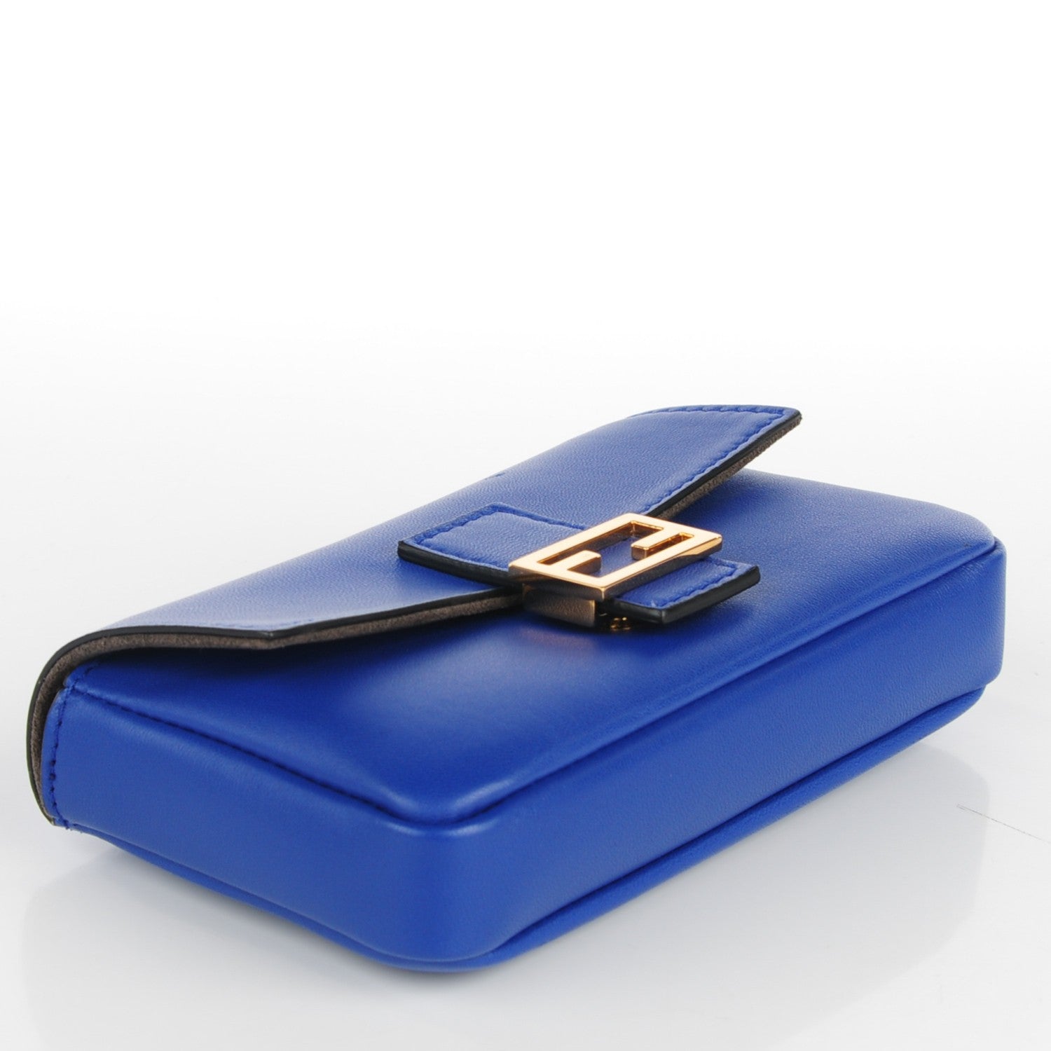 Fendi Shiny Nappa Micro Baguette Blue Neon 4 of 8
