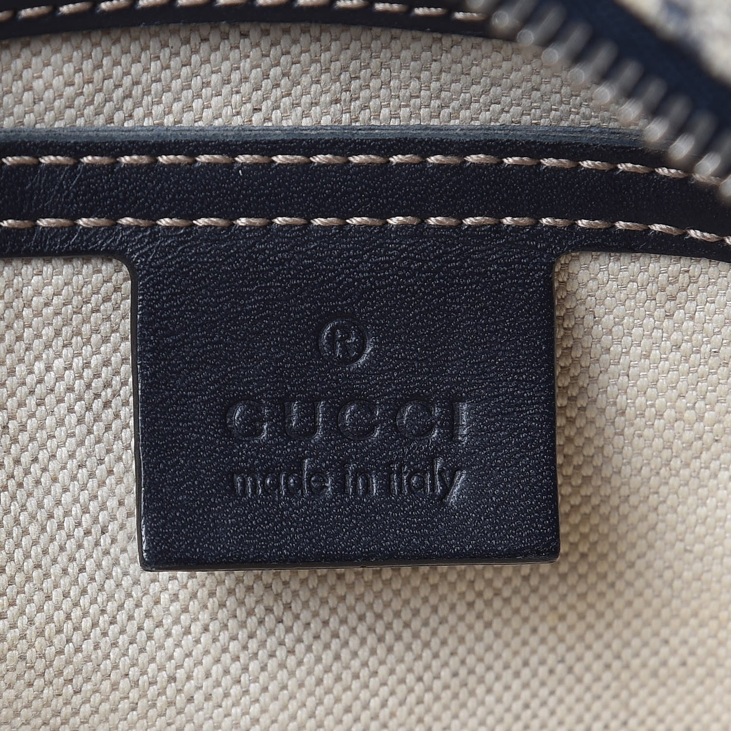 Gucci GG Plus Monogram Selleria Calfskin Medium Messenger Bag Beige Blue 6 of 12