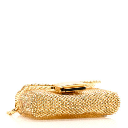 Fendi Glass Vitello King Beaded Mini Pico Baguette Charm Semolino 4 of 6