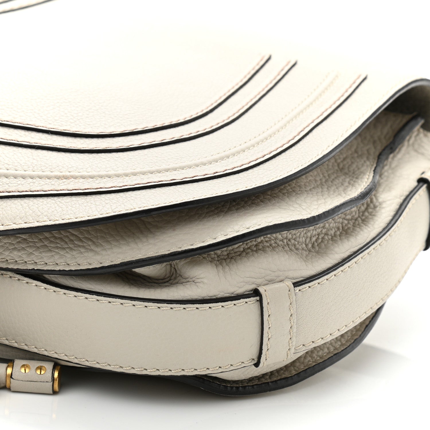 Chloe Calfskin Medium Marcie Round Crossbody Bag Dove 11 of 14