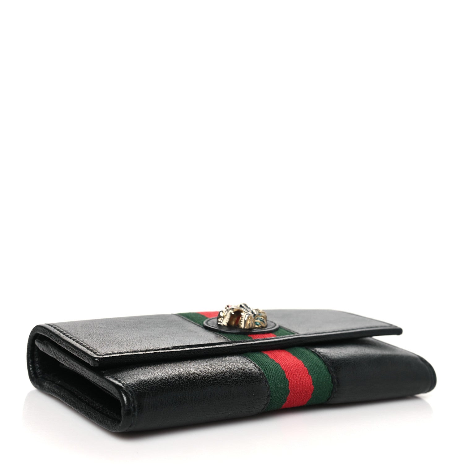 Gucci Calfskin Web Rajah Continental Wallet Black 4 of 9