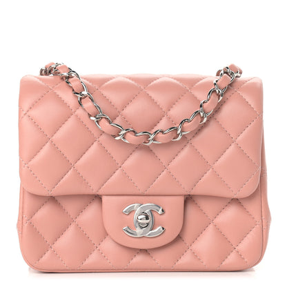 Chanel Lambskin Quilted Mini Square Flap Dark Pink 1 of 11