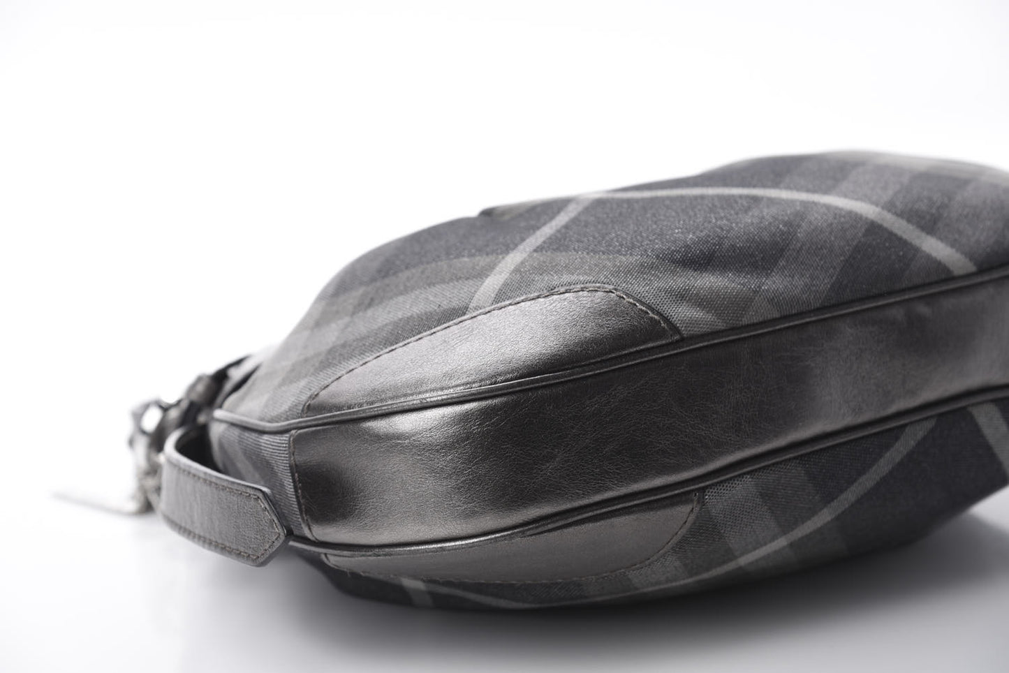 Shimmer Check Small Brooklyn Hobo Grey