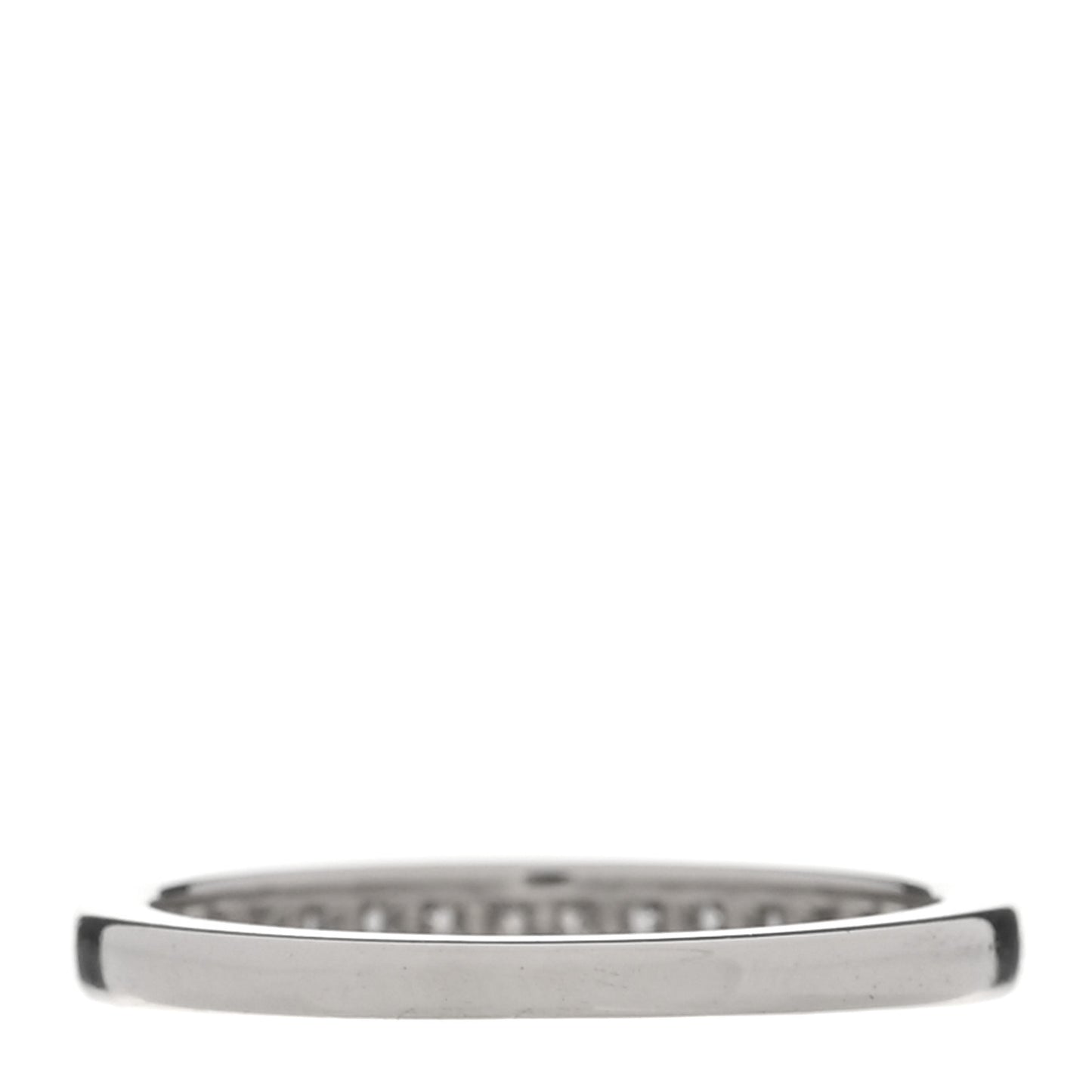 Platinum Diamond 2.5mm Half Circle Wedding Band Ring 48 4.5
