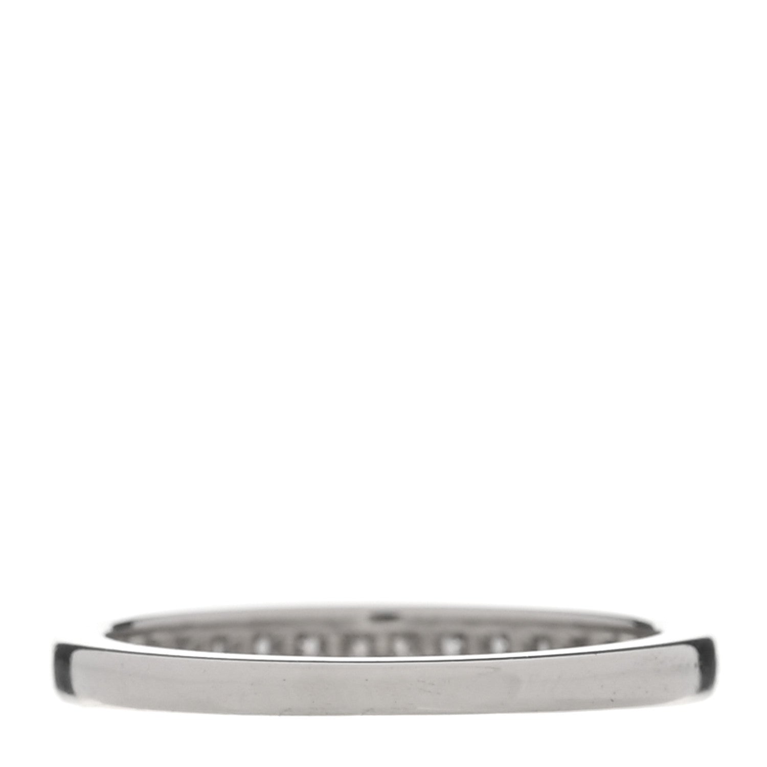 Tiffany Platinum Diamond 2.5mm Half Circle Wedding Band Ring 48 4.5 3 of 6