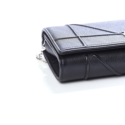 Christian Dior Grained Calfskin Diorama Croisiere Chain Wallet Black 9 of 11