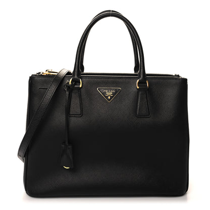 Prada Saffiano Medium Galleria Double Zip Tote Black 1 of 11