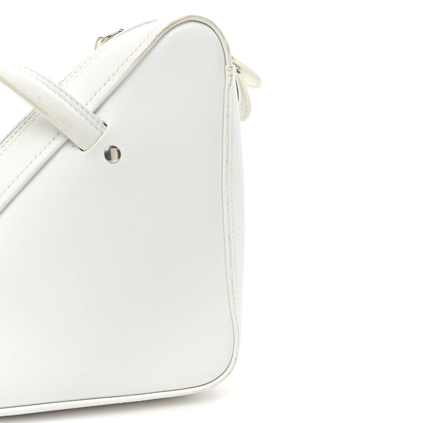 Calfskin XS Triangle Chain Duffle White