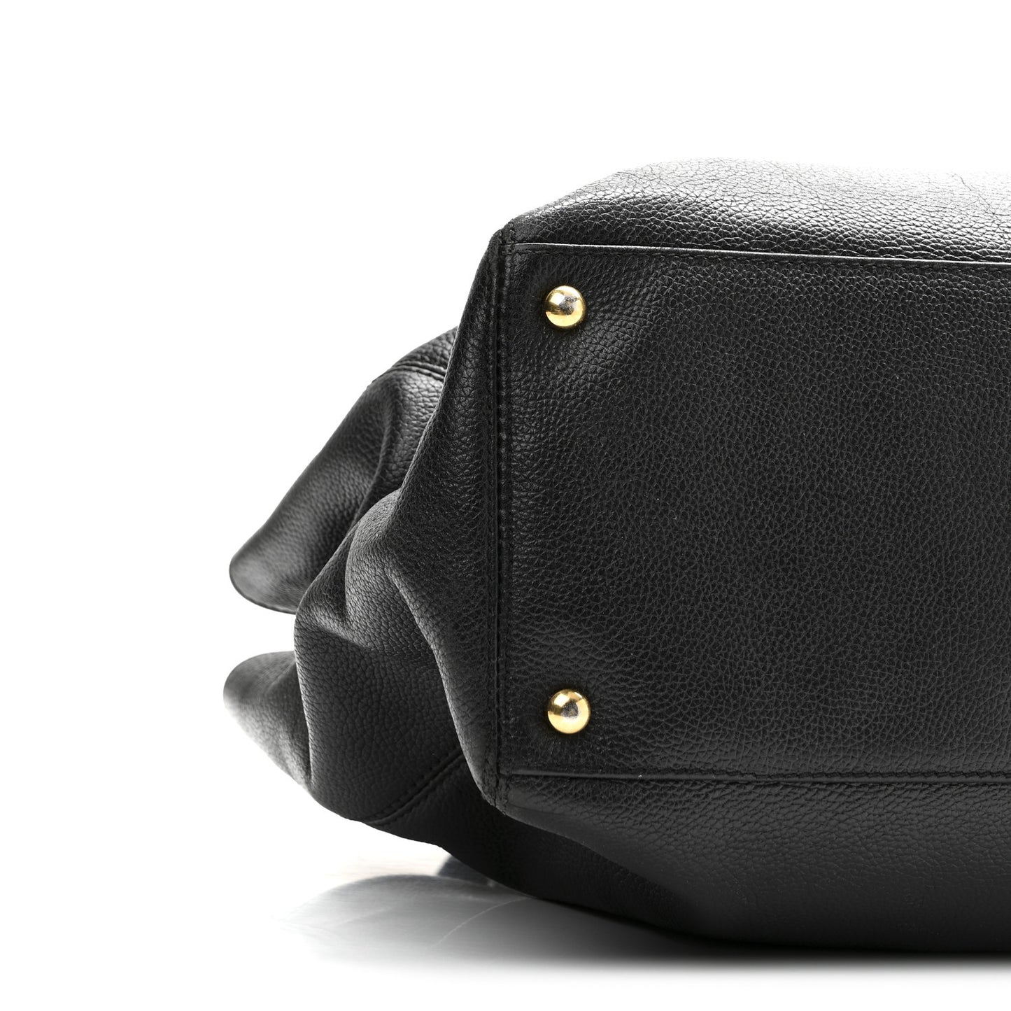 Calfskin Cerf Executive Shopper Tote Black