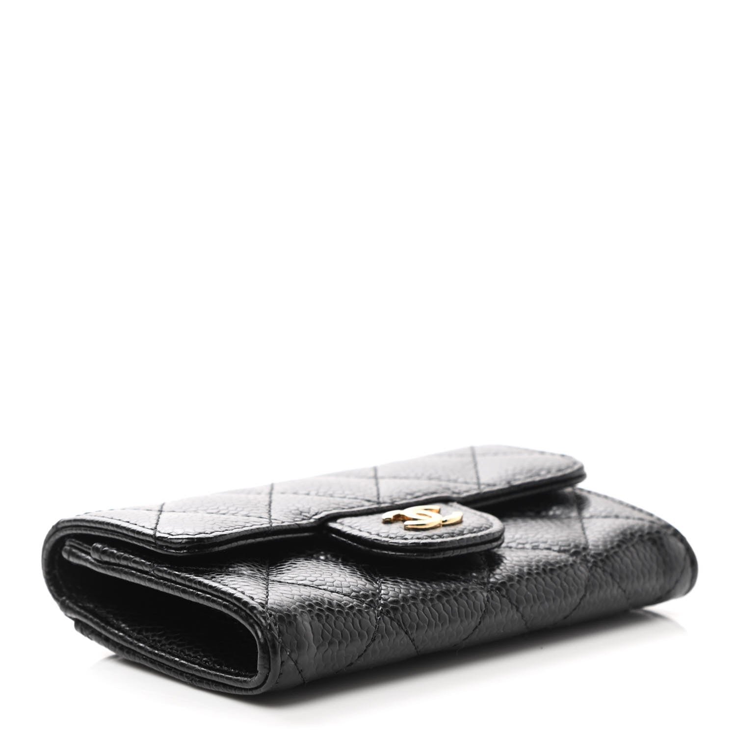 Chanel Caviar Quilted Flap Card Holder Wallet Black 4 of 9