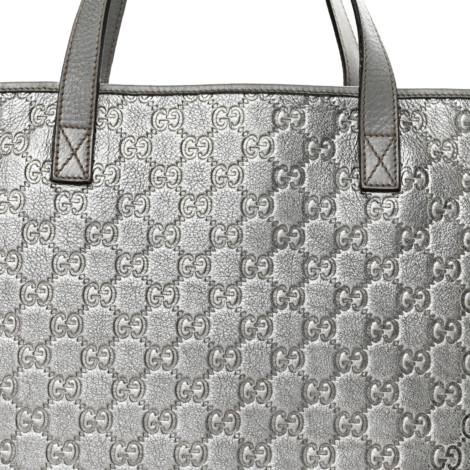 Gucci Guccissima Large Tote Silver 8 of 15