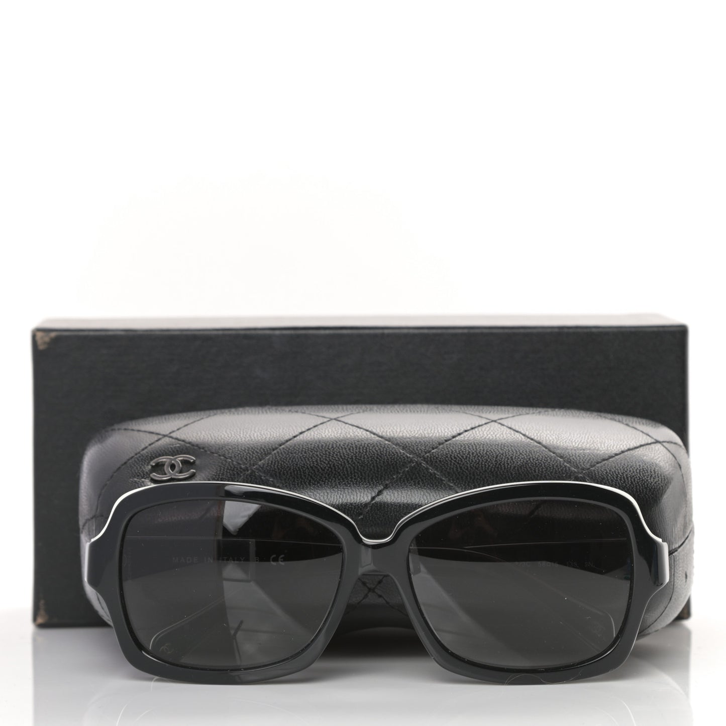 Acetate CC Logo Sunglasses 5143 Black White