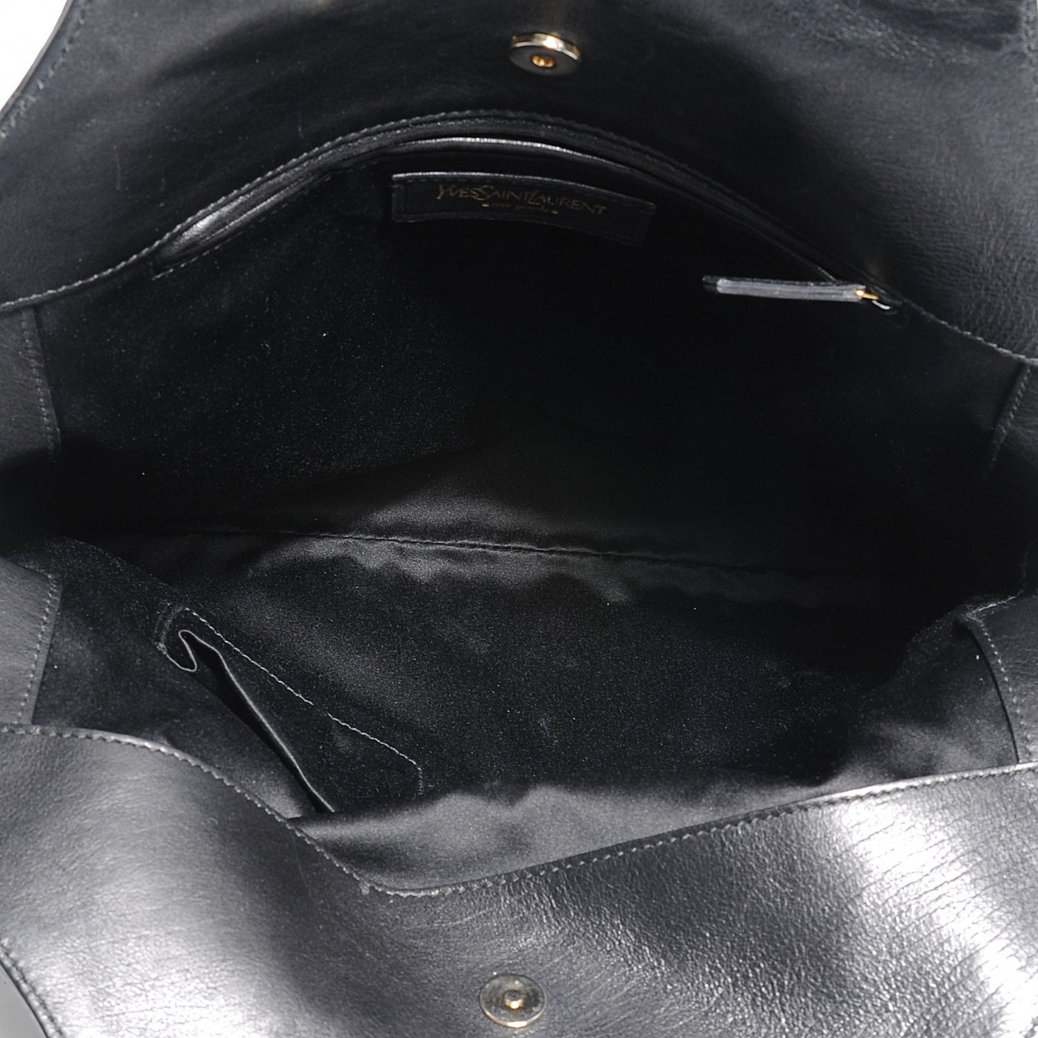 Saint Laurent Calfskin Tribute Tote Black 5 of 7