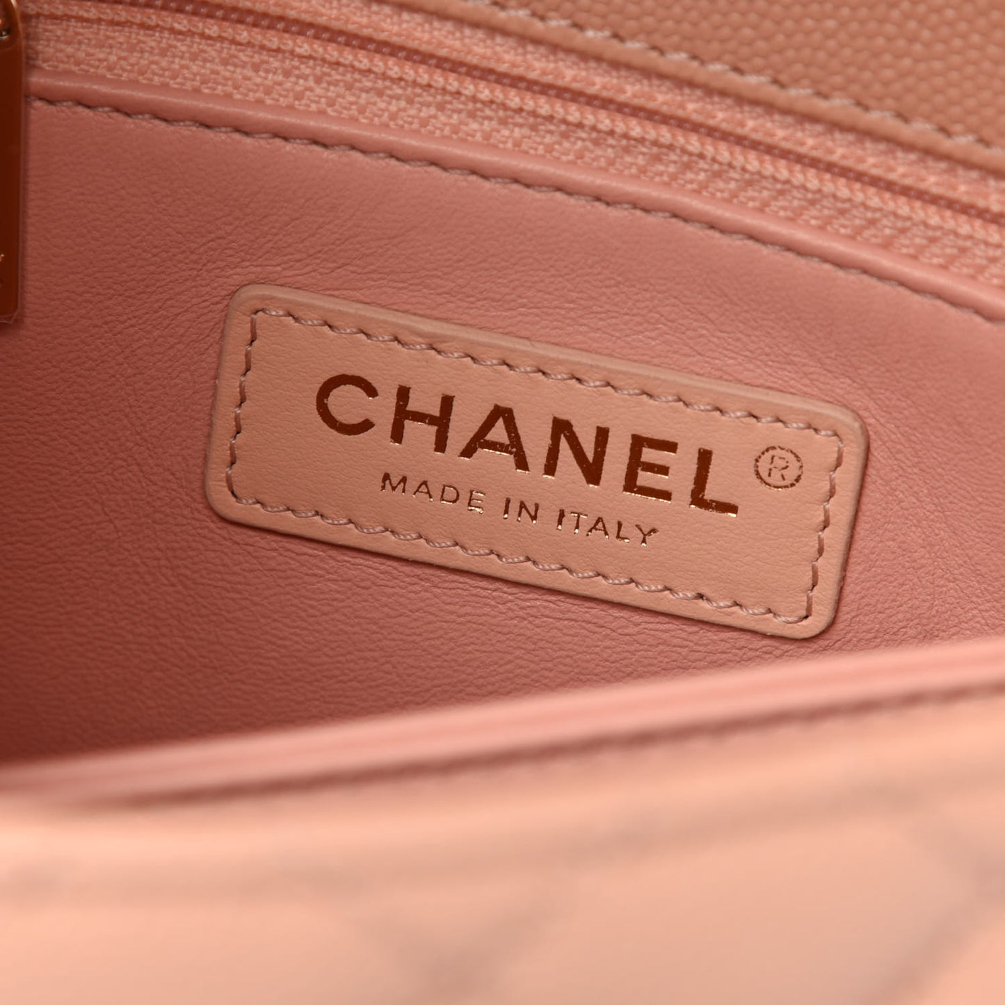 Caviar Quilted Mini Coco Handle Flap Light Pink