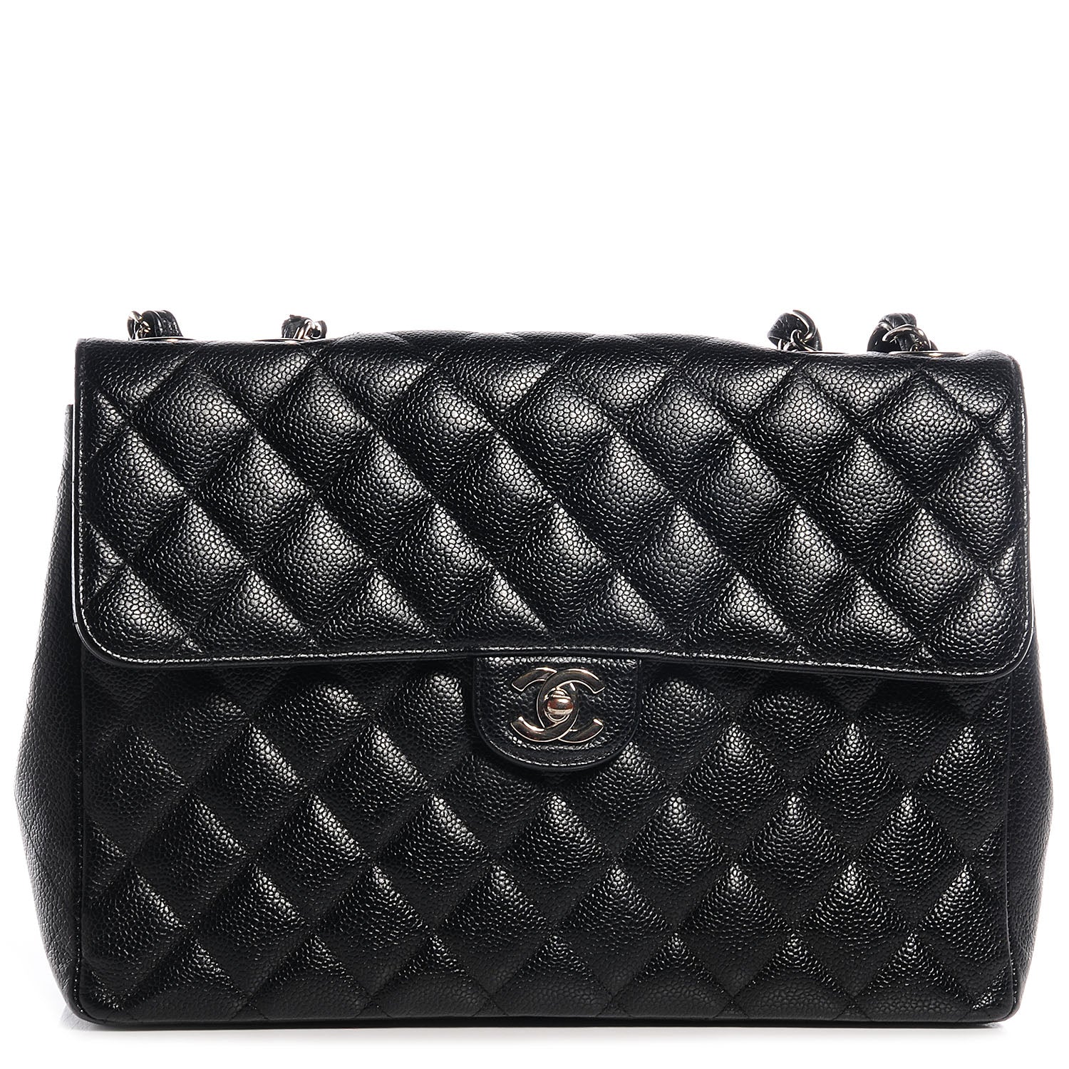 Chanel Caviar Jumbo Single Flap Black 1 of 9