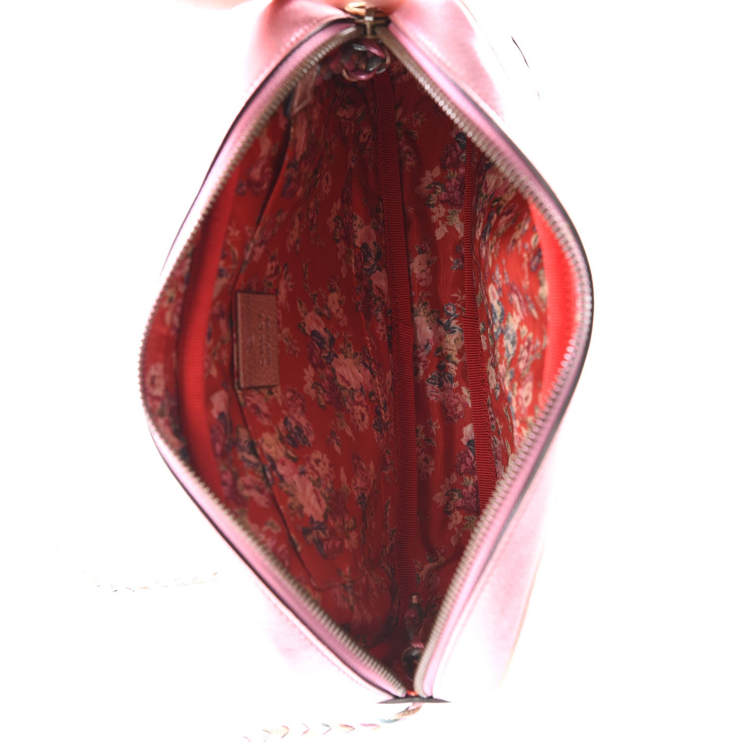 Gucci Laminated Nappa Trapuntata Small Zumi Shoulder Bag Rosa Lago Rame 4 of 8