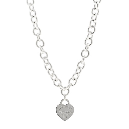Tiffany Sterling Silver Return to Tiffany Heart Tag Pendant Necklace 1 of 5