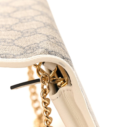 Gucci GG Supreme Monogram Azalea Calfskin Horsebit 1955 Wallet On Chain Beige Ebony Mystic White 11 of 12
