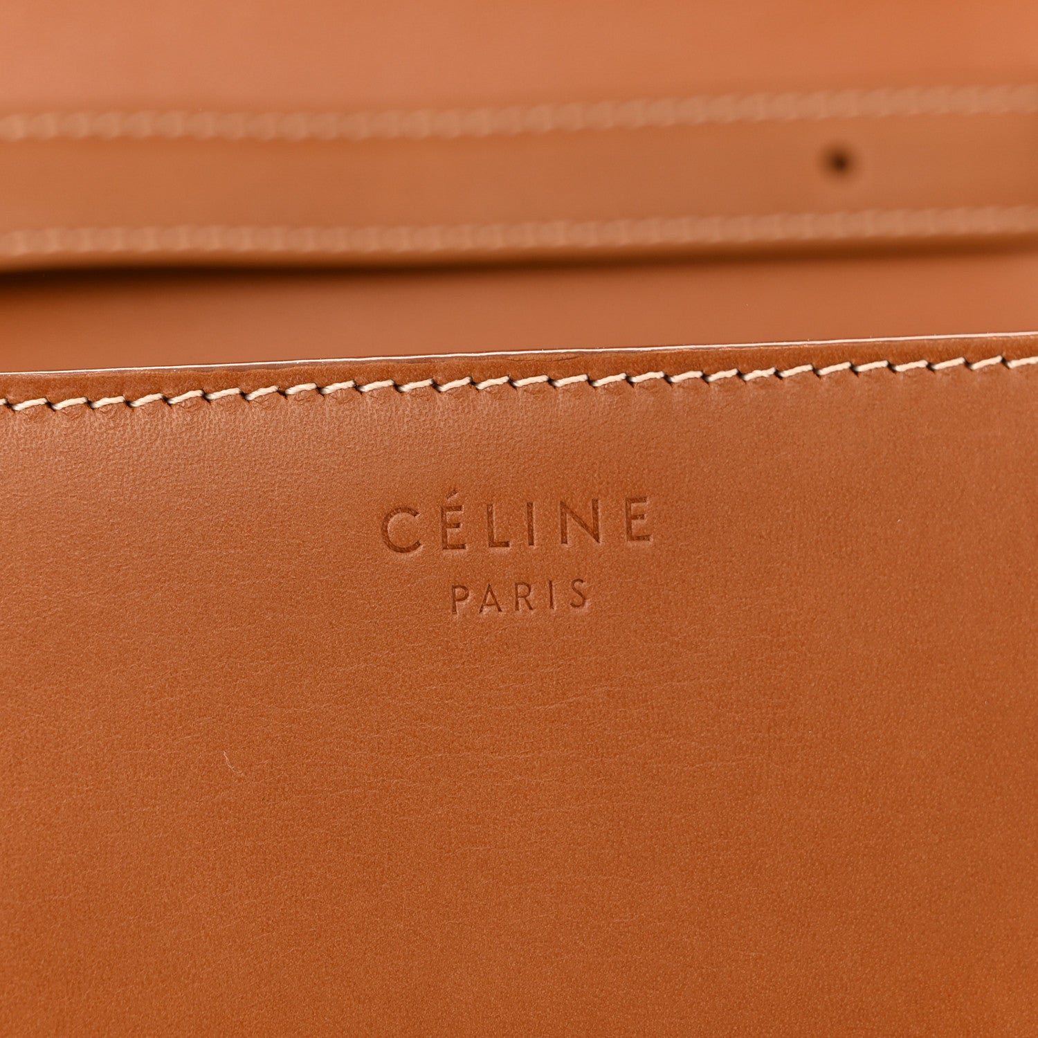 Celine Natural Calfskin Medium Classic Box Flap Bag Tan 7 of 11
