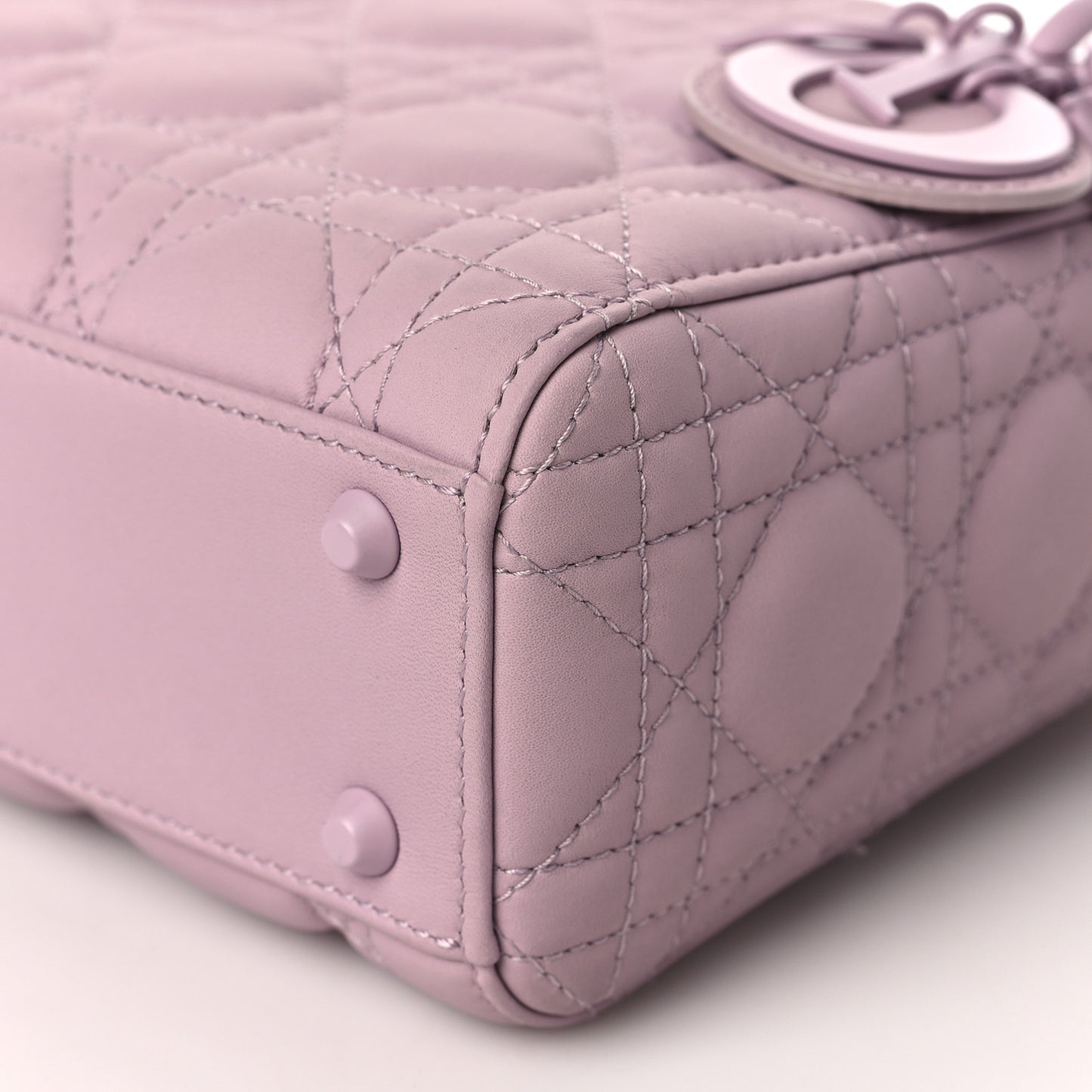 Ultra Matte Calfskin Cannage Mini Lady Dior Lavender