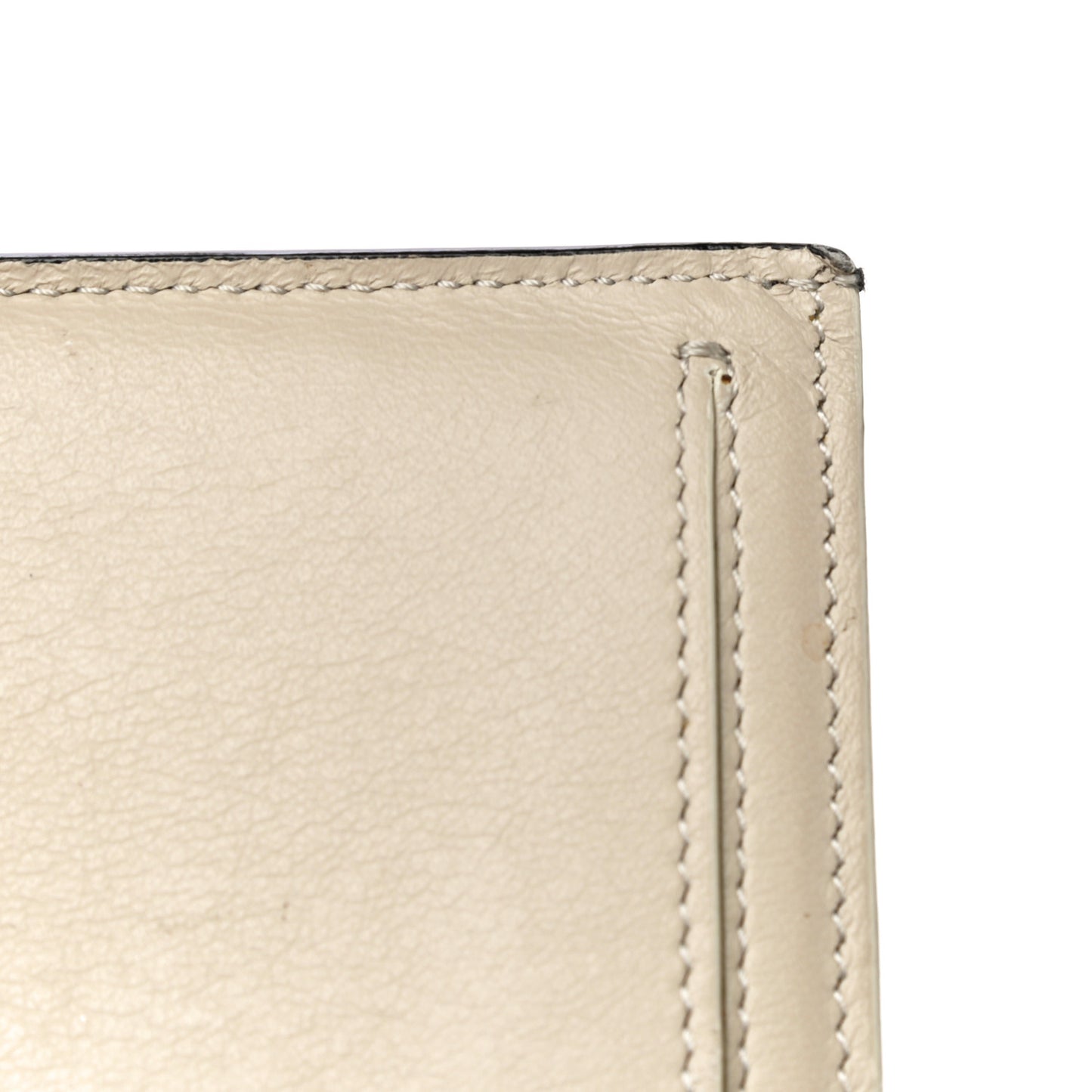 Grained Calfskin Large Multifunction Strap Wallet Black Chalk