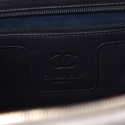 Chanel Metallic Lambskin Quilted Coco Cocoon Bowler Silver 6 of 17