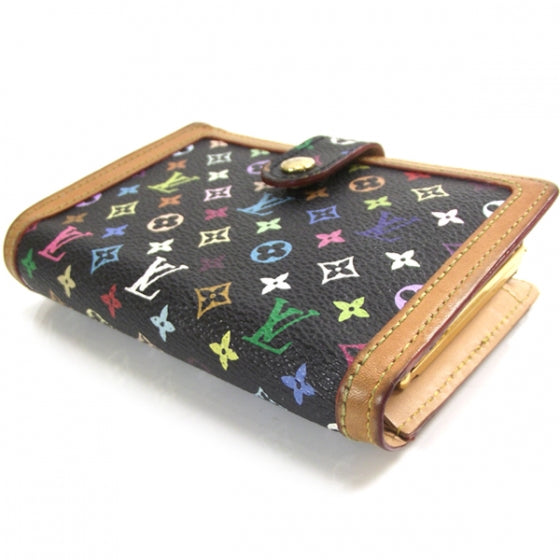 Monogram Multicolor French Purse Wallet Black